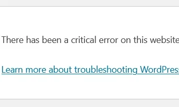 Hướng dẫn Fix Lỗi There has been a critical error on this website WordPress